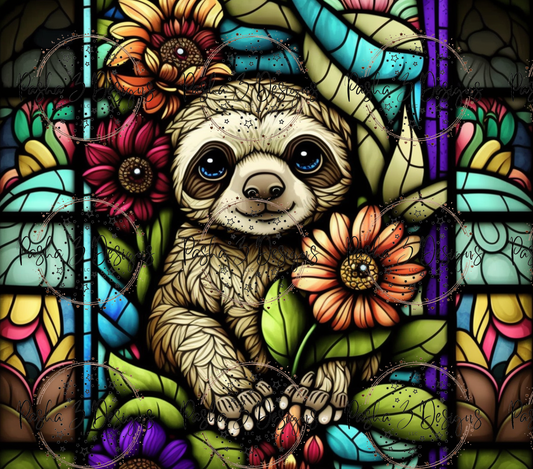 New: Baby Sloth Stained Glass
