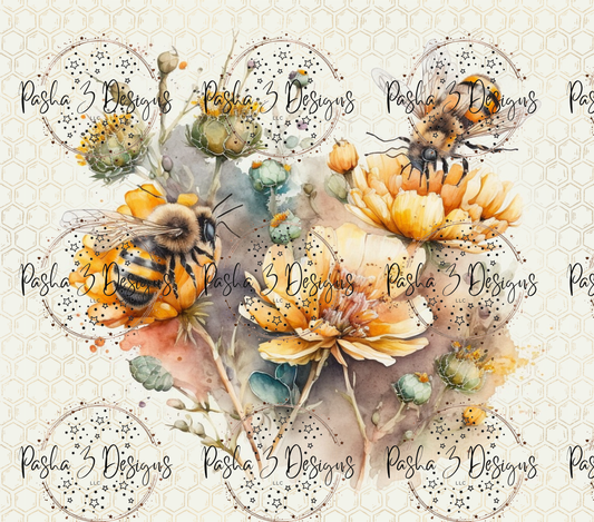 New: Bee Floral Cream Honeycomb