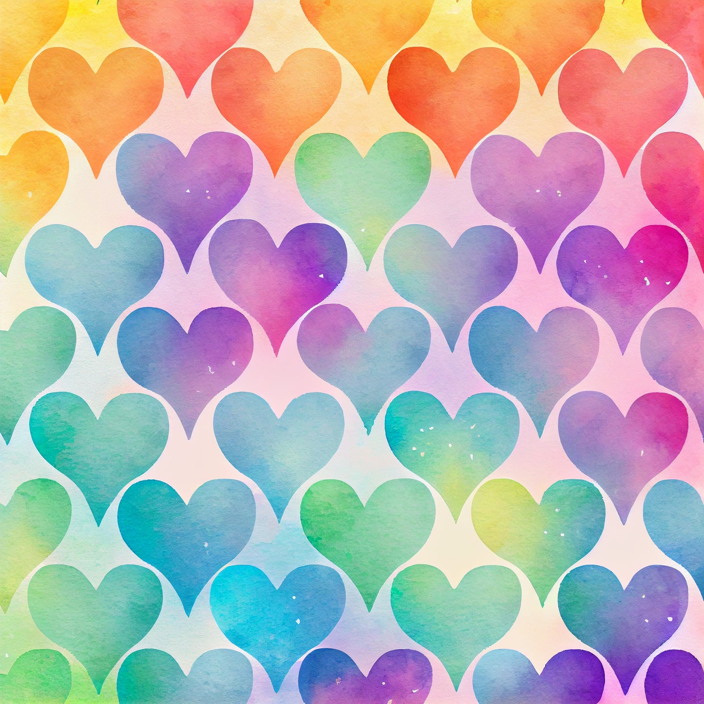 FS1189 rainbow hearts