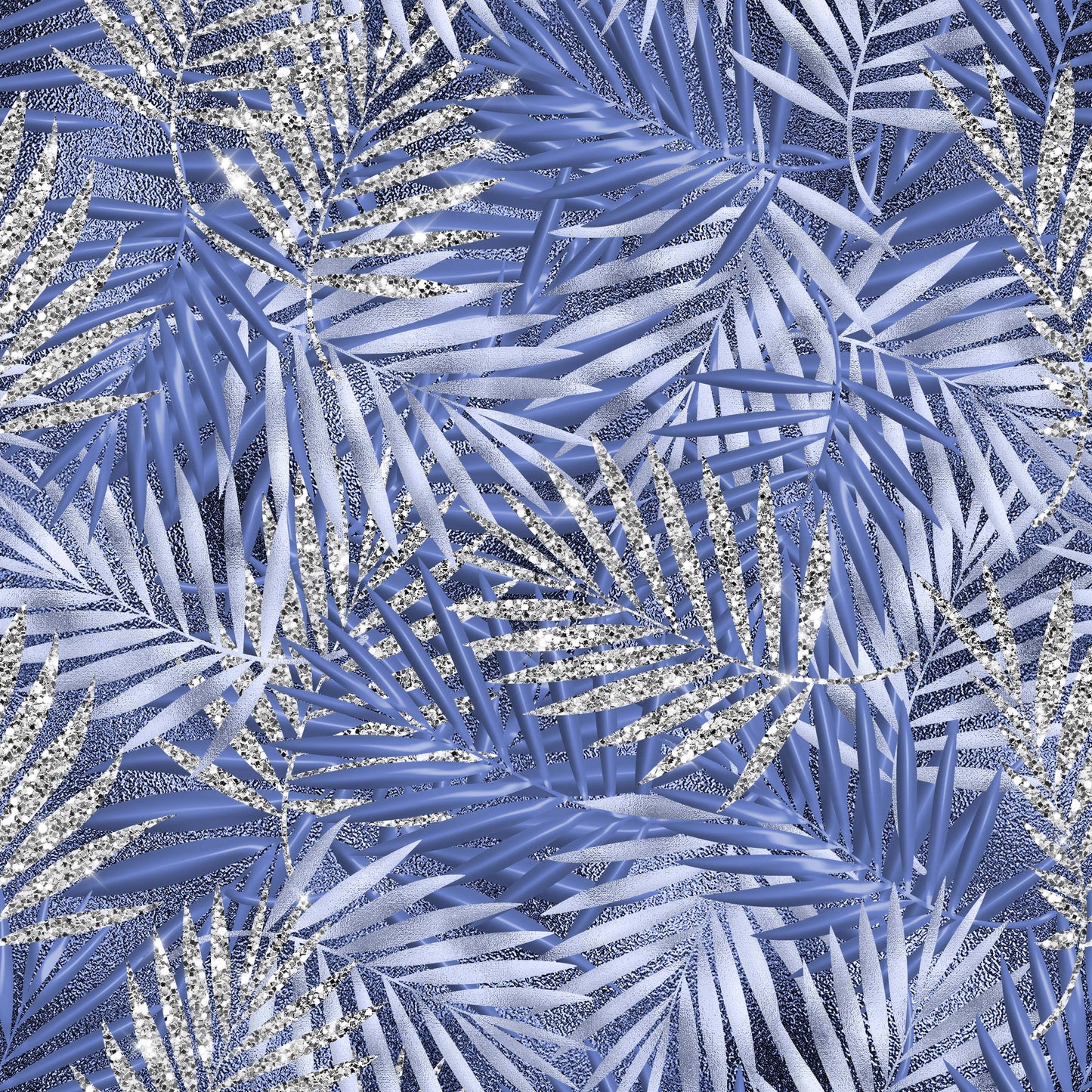 FS1272 purple and silver tropical leaves