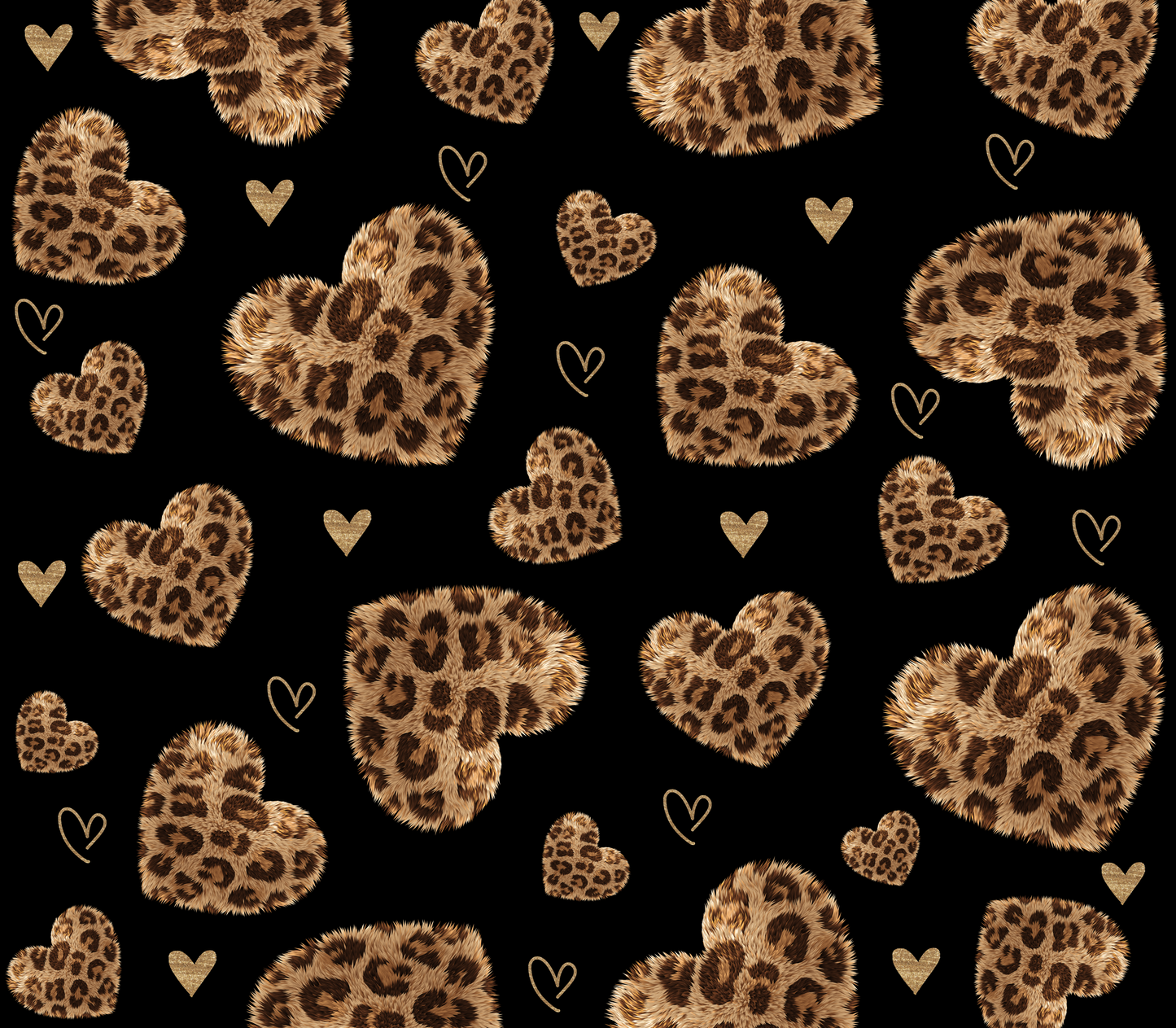 FS1858 black leopard heart