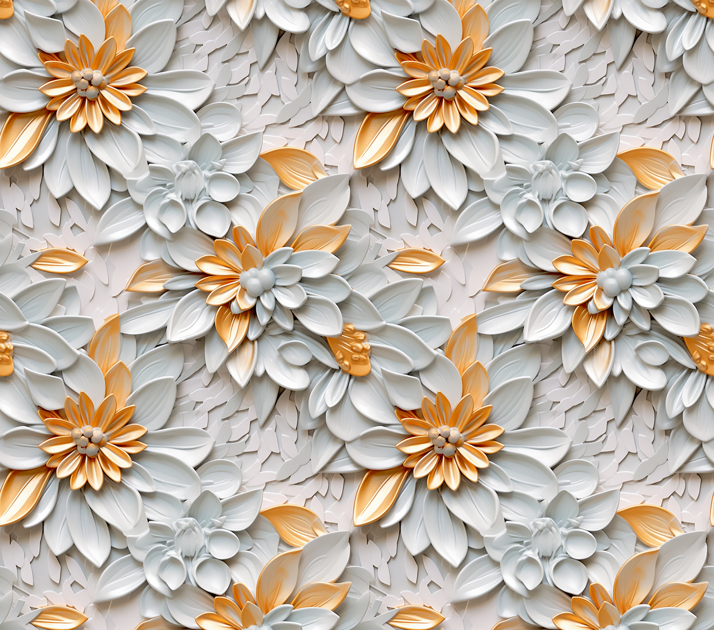 TW1273 3d yellow and white floral