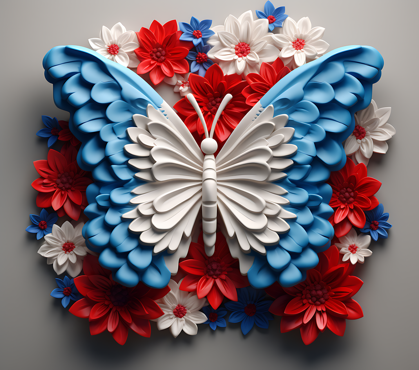 TW1334 3d patriotic butterfly