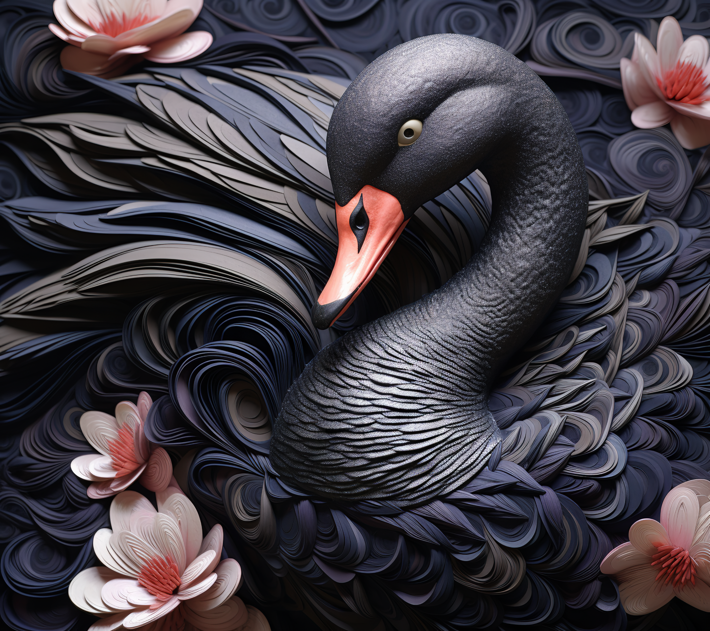 TW1363 3d black swan