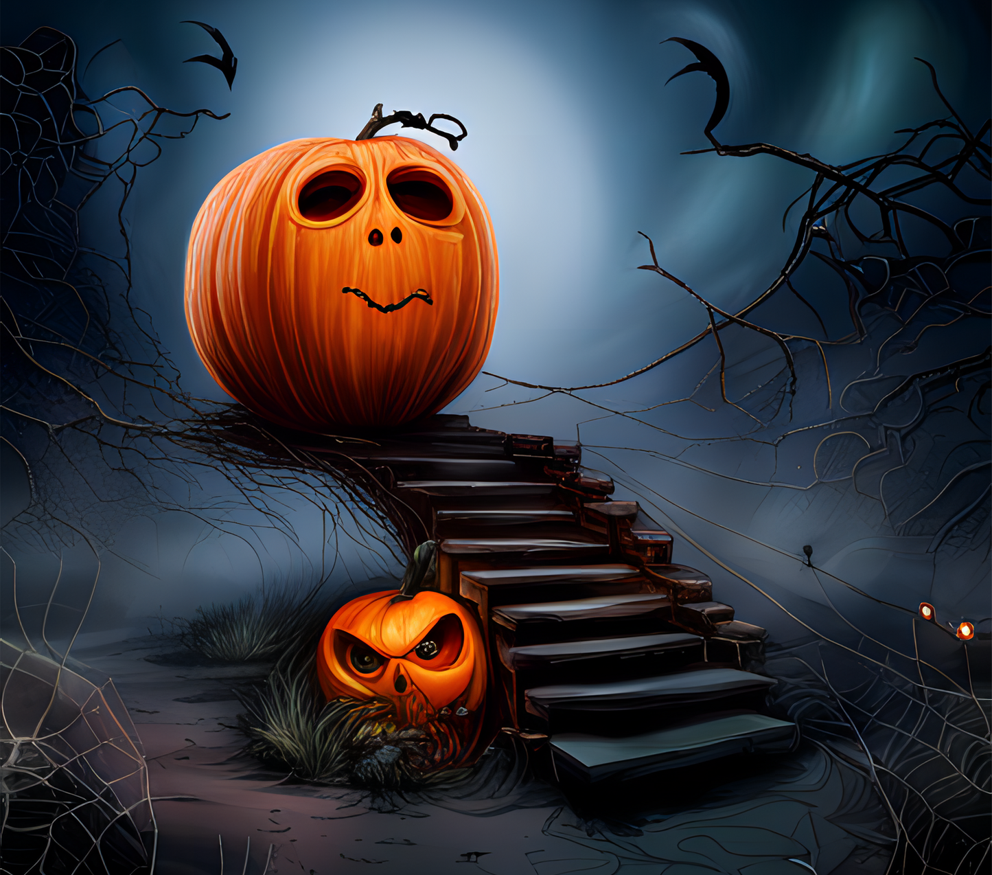 TW1659 pumpkin stairs