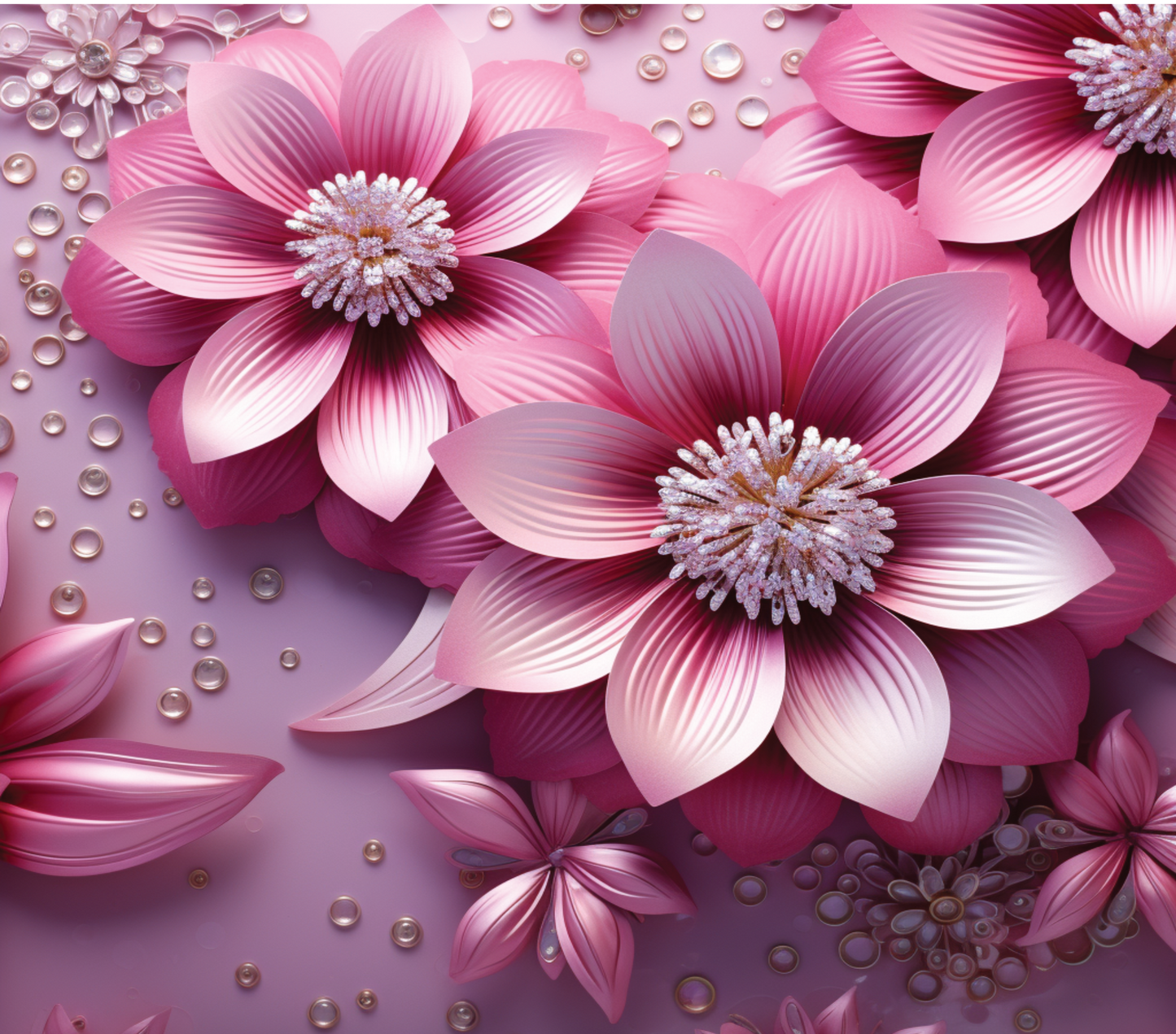TW1848 3d pink floral