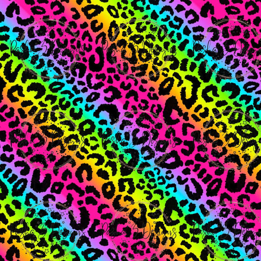 Rainbow Cheetah 12x12 Patterned Vinyl Sheet