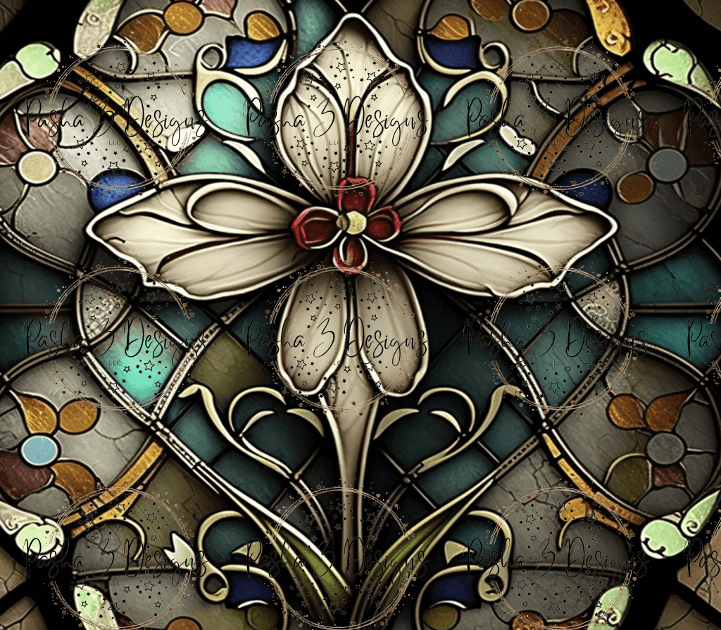 Tw880 Stained Glass Floral