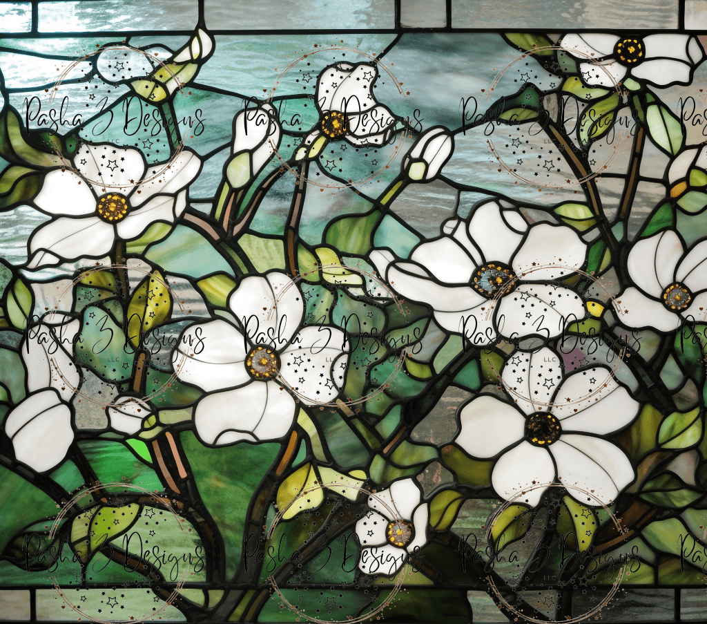 Tw947 Dogwood Stained Glass