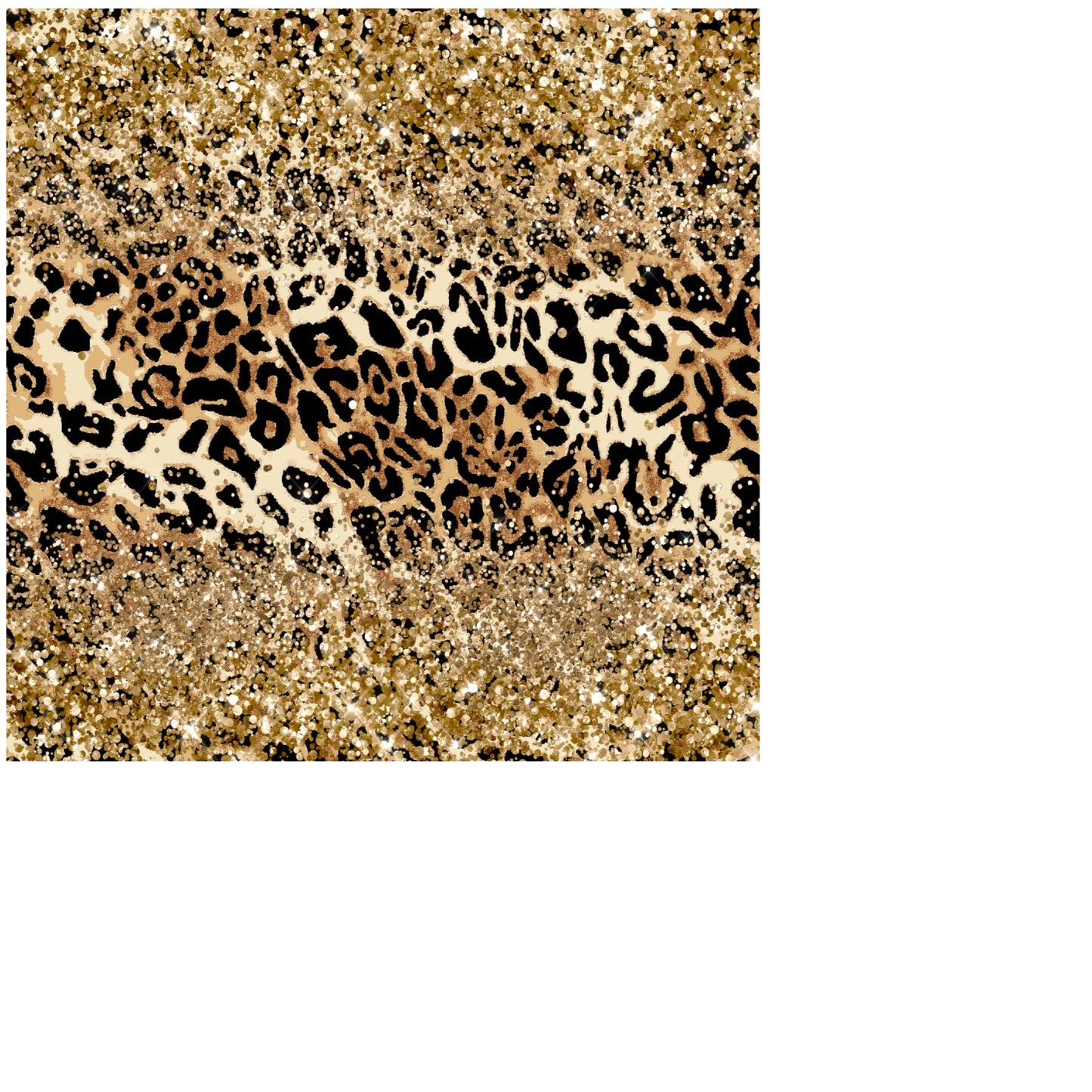 FS09 leopard and gold glitter