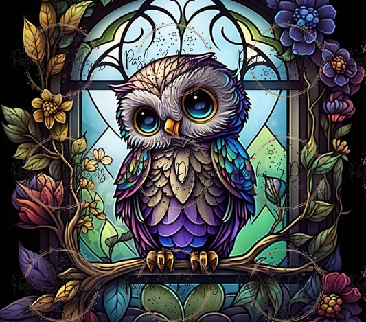 New: Baby Owl Stained Glass