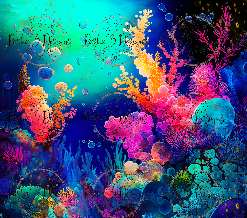 New Bright Ink Coral Anemone