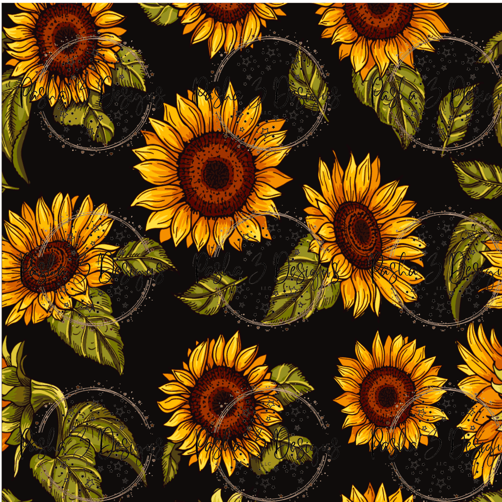 Fs14 Sunflowers Black Background