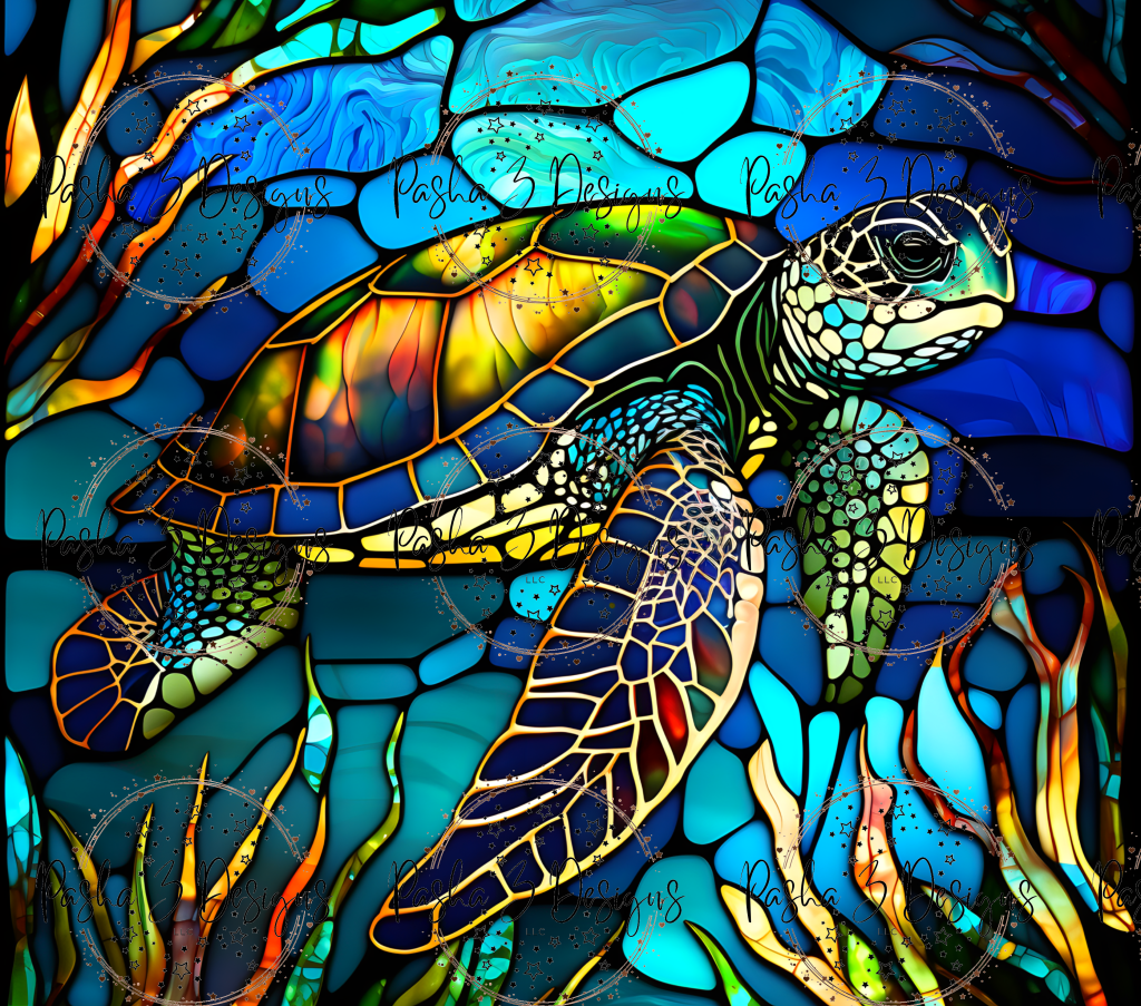 New: Turtle Stained Glass 1
