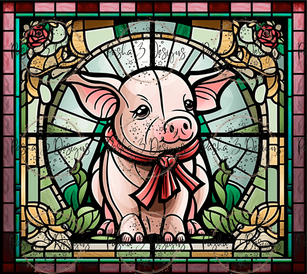 Tw104 Pig Stained Glass