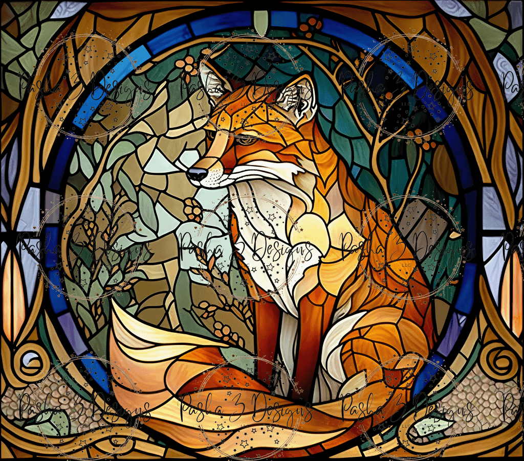 Tw116 Fox Stained Glass