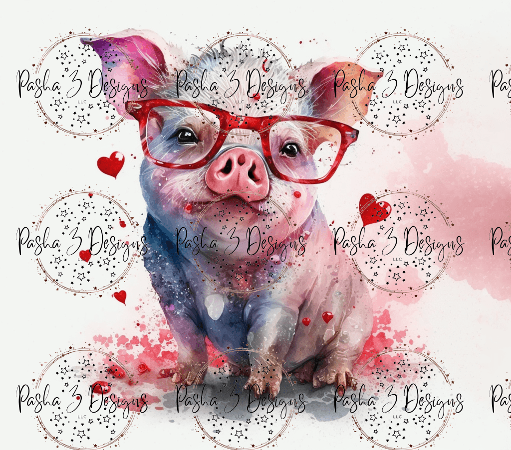 Tw338 Pig In Glasses