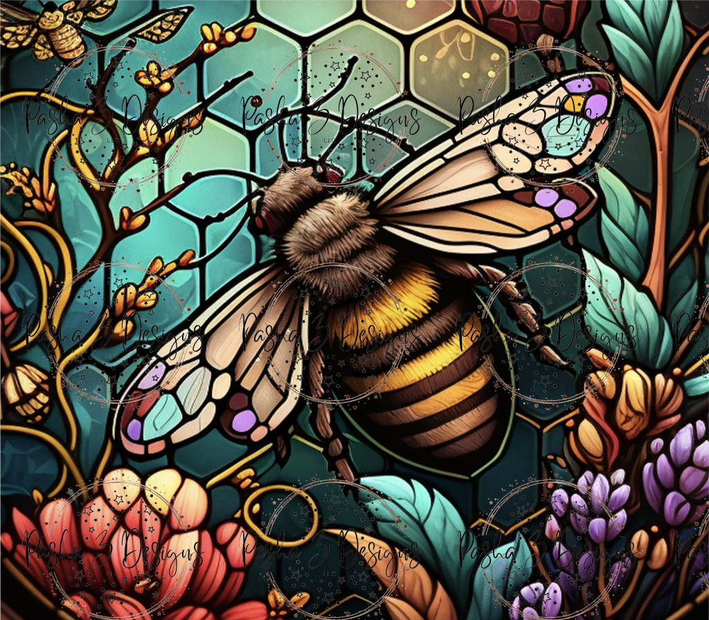 Tw392 Stained Glass Queen Bee
