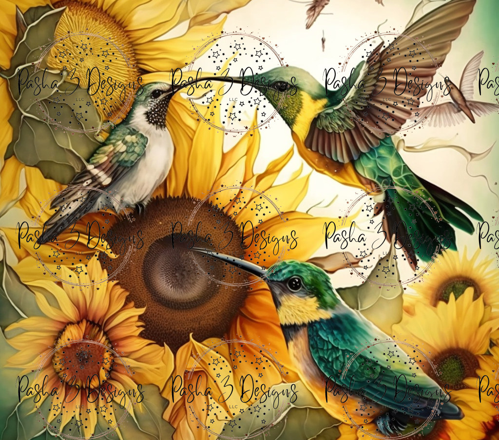 Tw80 Sunflower Hummingbirds