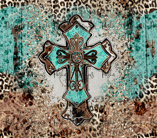 New: Western Leopard Turquoise Cross